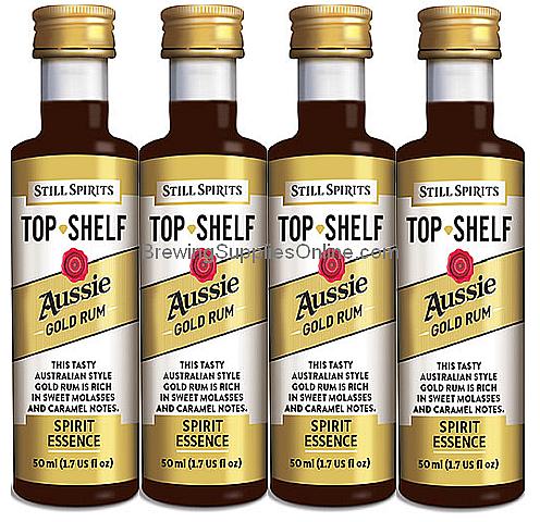 Brewing Supplies Online  Home Brew Supplies Top Shelf Aussie Gold Rum x4