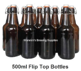 Mangrove Jack's 500ml Brown Swing Top Beer Bottles